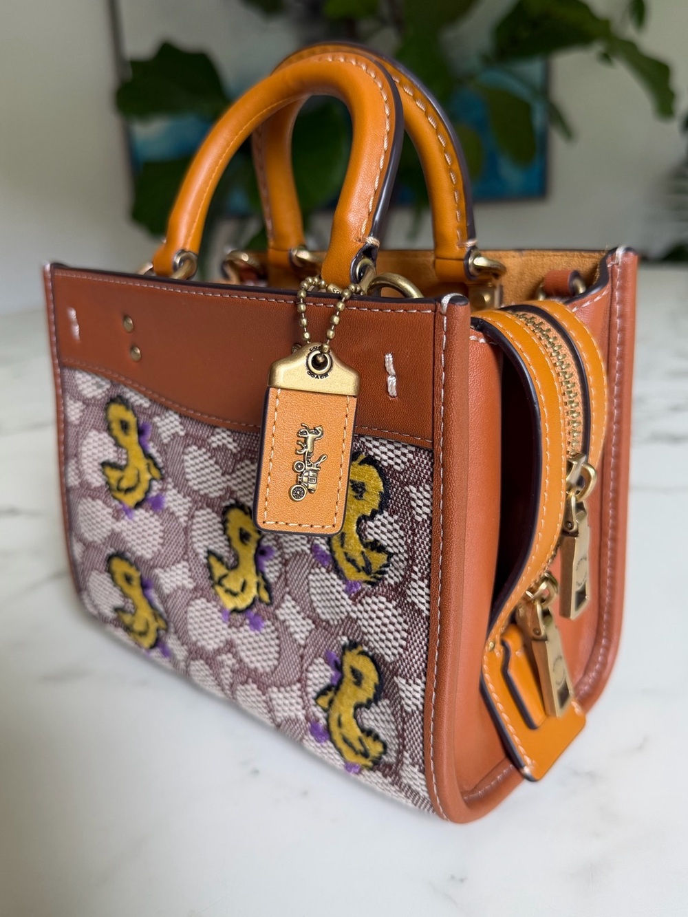 Coach Rogue 17 In Signature Textile Jacquard With Duck Motif C6164 Crossbody Bag - Picture 15 of 15